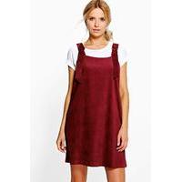 Jumbo Rib D-Ring Pinafore Dress - merlot