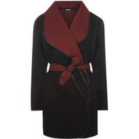 julia long sleeve belted coat black