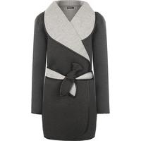 Julia Long Sleeve Belted Coat - Grey