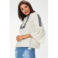 Julia White Bell Sleeve Top