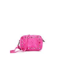 June Pink Studded Suede Cross Body Bag
