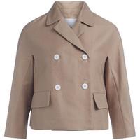 jucca camel double breasted jacket womens jackets in beige