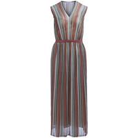 jucca sleeveless long multicolor striped dress womens long dress in mu ...