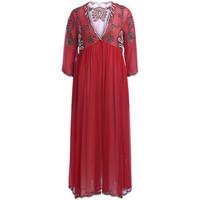 jucca long red empire waist dress womens long dress in red