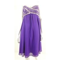 Juilen Mcdonald Size 12 Purple Sequinned Strapless cocktail dress