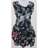 Jumble \'Made in the Mill\': Size M: Black multi-coloured summer dress