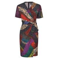 JUST CAVALLI Snake Print Wrap Dress