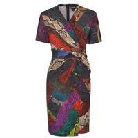 JUST CAVALLI Snake Print Wrap Dress