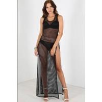 Julia Fish Net & Mesh Net Maxi Dress