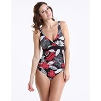 Jungle Control Swimsuit - Red and Black