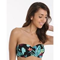 Jungle Out There Bandeau Bustier - Black