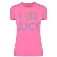 juicy couture crown print t shirt