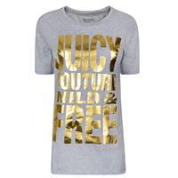 JUICY COUTURE Stacked Text Graphic T Shirt