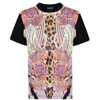 just cavalli bonseki print t shirt