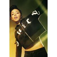 Juicy Couture For UO Cropped Zip Hoodie Jacket, BLACK