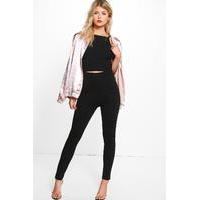 julia high waisted crepe trouser black