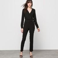 Jumpsuit with Cross over neckline