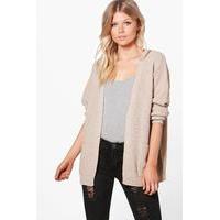 julia chunky oversized cardigan stone