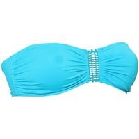 Juicy Couture Turquoise Bandeau swimsuit top Solid Crochet women\'s Mix & match swimwear in blue