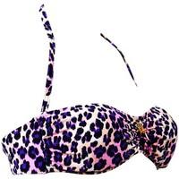 Juicy Couture Purple Bandeau Swimsuit Top Leopard Regeot women\'s Mix & match swimwear in purple