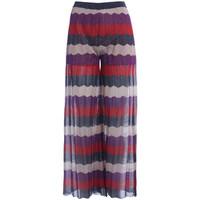 jucca multicolor lurex palazzo trousers womens trousers in multicolour