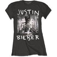 Justin Bieber Purpose Album Cover Official Black Women\'s Skinny Fit T-shirt