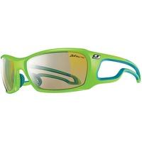 JULBO PIPELINE SUNGLASSES (ZEBRA LIGHT HARD LENS LIME GREEN / BLUE FRAME)