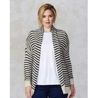 Junarose Stripe Loose Knit Cardigan