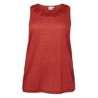 Junarose Lace Trim Sleeveless Top