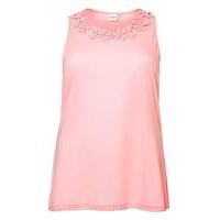 junarose lace trim sleeveless top