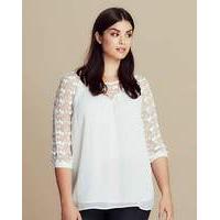 Junarose Lace-Sleeve Blouse