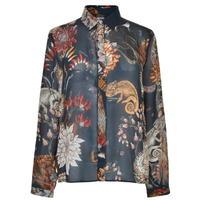 just cavalli long sleeve floral pattern blouse