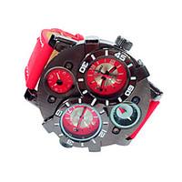 JUBAOLI Men\'s Military Style Black Case Khaki Leather Band Quartz Wrist Watch Cool Watch Unique Watch Fashion Watch