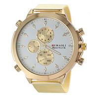 jubaoli mens military design fashion gold steel band quartz wrist watc ...