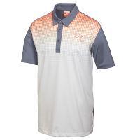 Junior Glitch Polo - Vibrant Orange/Gray Dawn
