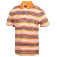 Junior Roadmap Stripe Polo Shirt - White-Gold-Orange