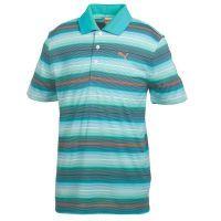 Junior Roadmap Stripe Polo Shirt - White/Blue/Green
