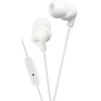 JVC In Ear Headphones with One Button Remote and Microphone White for
