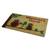 JVL Owls 40x70cm Coir Doormat in Multi Coloured