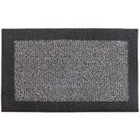 JVL Madras 40x70cm Doormat in Grey and Black