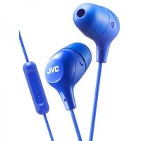 JVC HAFX38MA Marshmallow Custom Fit In-Ear Headphones with Remote & Mic Blue