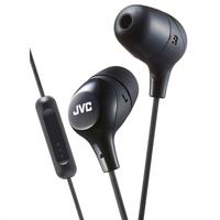 JVC HAFX38MB Marshmallow Custom Fit In-Ear Headphones with Remote & Mic Black