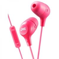 JVC HAFX38MP Marshmallow Custom Fit In-Ear Headphones with Remote & Mic Pink