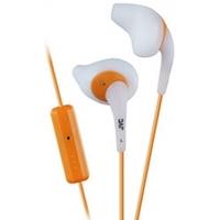 jvc haenr15w gumy sport in ear headphones with remote amp mic white