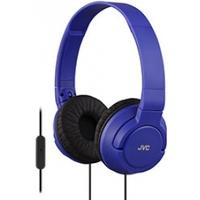 JVC Lightweight Powerful Bass Headphones with Remote & Mic Blue