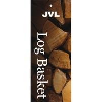 JVL Log Basket Two Tone Willow 50 x 40 cm