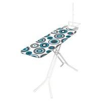 JVL Sphere Steel Ironing Board with Iron Rest and Cotton Cover, Deluxe - 120 x 38 cm