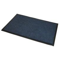 JVL Heavy Duty Slip Resistant Barrier Door Floor Mat - 80 x 140 cm, Blue/Black