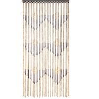 JVL Tuscany Hanging Wooden Beaded Door Curtain Screen, Arrows - 90 x 180 cm