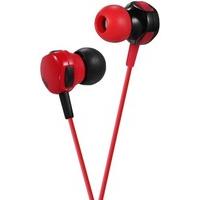 jvc 2 way listening style in ear audio headphones redblack